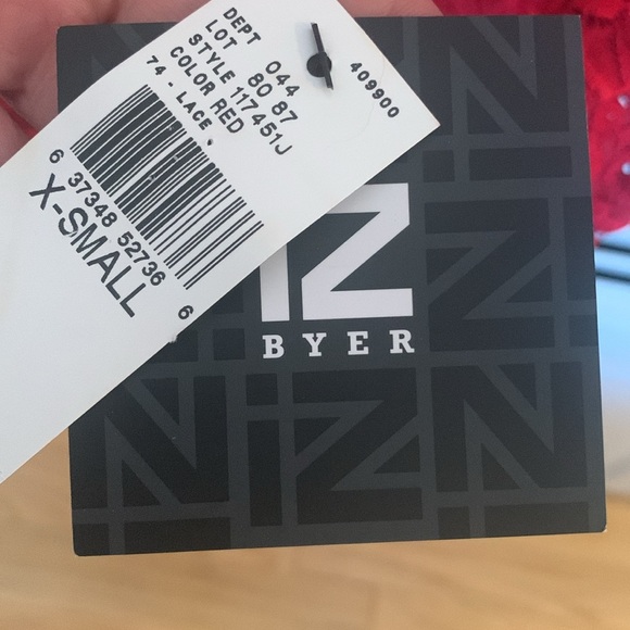 IZ Byer Red applique dress - Picture 3 of 4